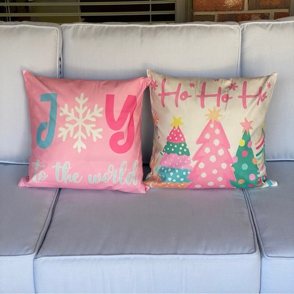 Pink Christmas Pillow  - Coquette Holiday Decor - Picture 8 of 16